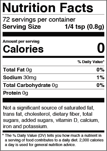 nutrition information