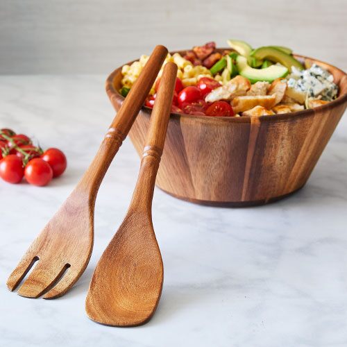 Pampered Chef Salad Cutting Bowl set - new utensils, 2 condiment # 100086