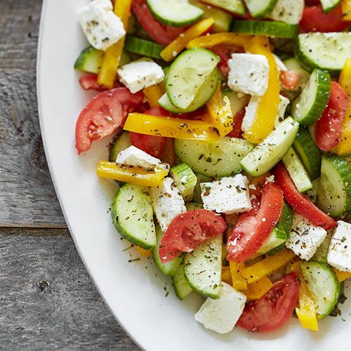 Fresh Tomato, Cucumber & Feta Salad 