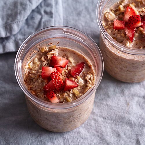 Strawberry Flax Seed Overnight Oats