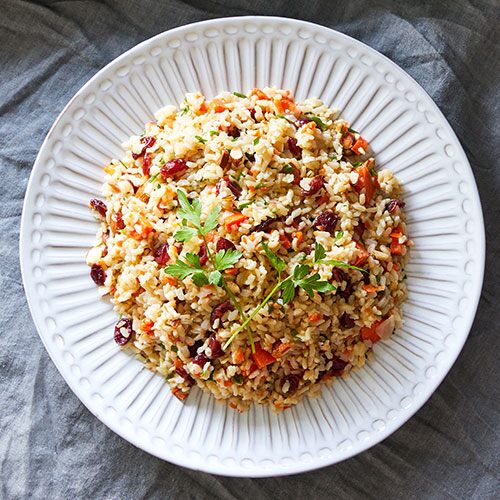 Pressure Cooker Brown Rice Pilaf