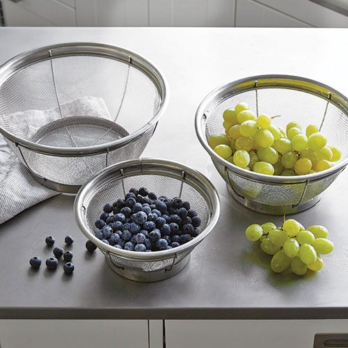 Stainless Steel Mesh Colander Set