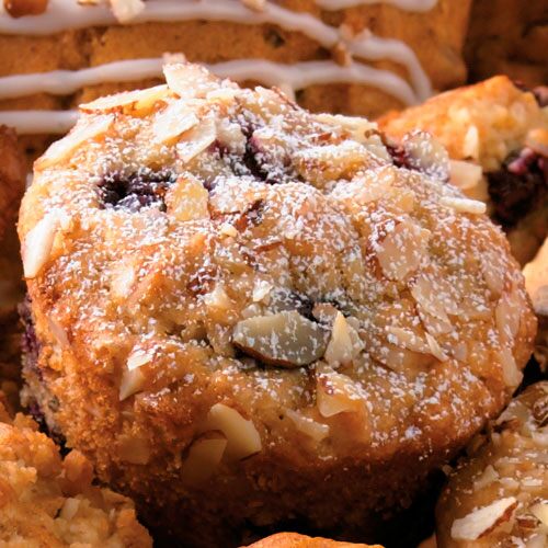 Blueberry-Almond Oat Muffins