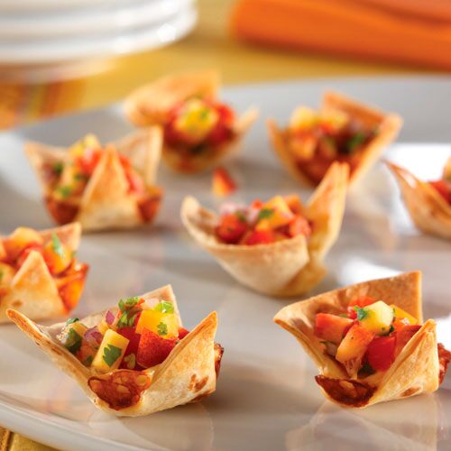 Quesadilla Cups with Nectarine Salsa